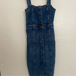 Denim Dress, Zara, Falls a few inches above the knee